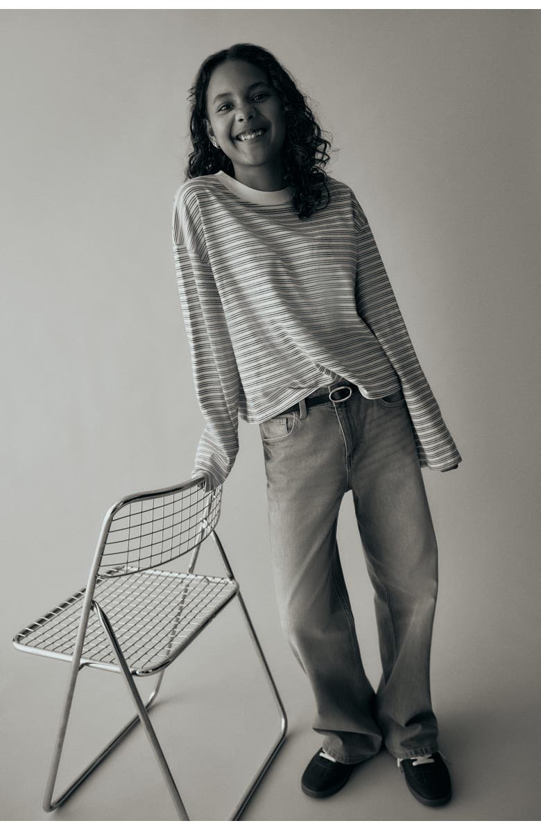 H&M Baggy Fit Bootcut Leg Jeans, Alternate, color, Washed Light Gray