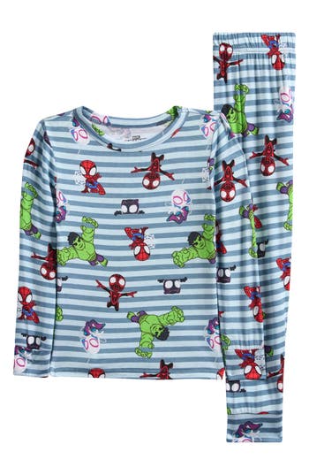 Ame X Marvel Kids' Spidey Two-piece Pajamas In Blue