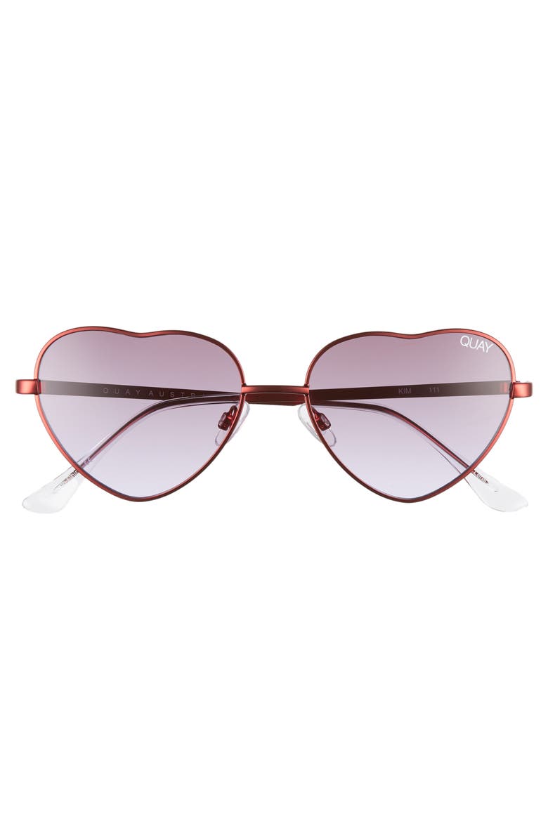 QUAY Australia x Elle Ferguson Kim 55mm Heart Sunglasses, Alternate, color, 
