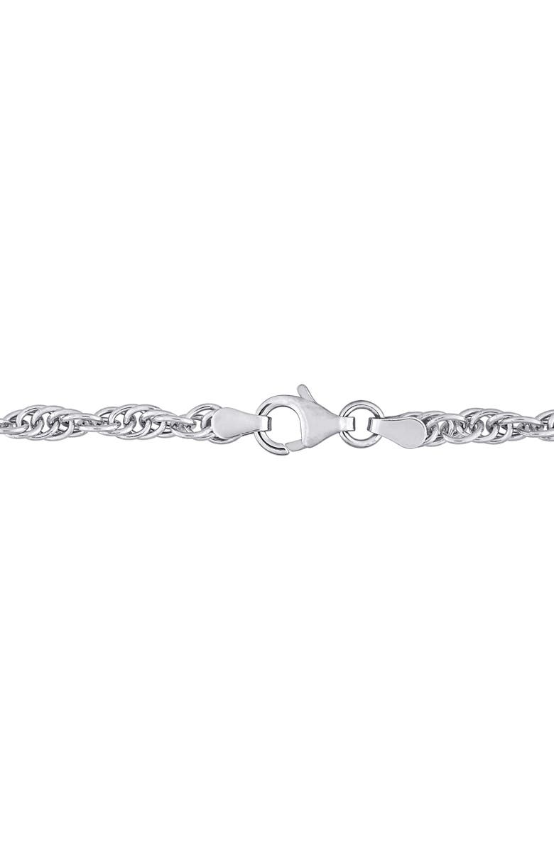 DELMAR Singapore Link Chain Necklace, Alternate, color, Silver
