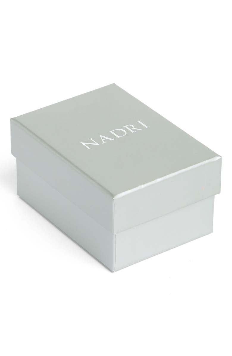 Nadri Pear Drop Cubic Zirconia Pavé Leverback Earrings, Alternate, color, Rhodium