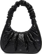JW PEI Gabbi Rhombus Ruched Quilted Faux Leather Handbag