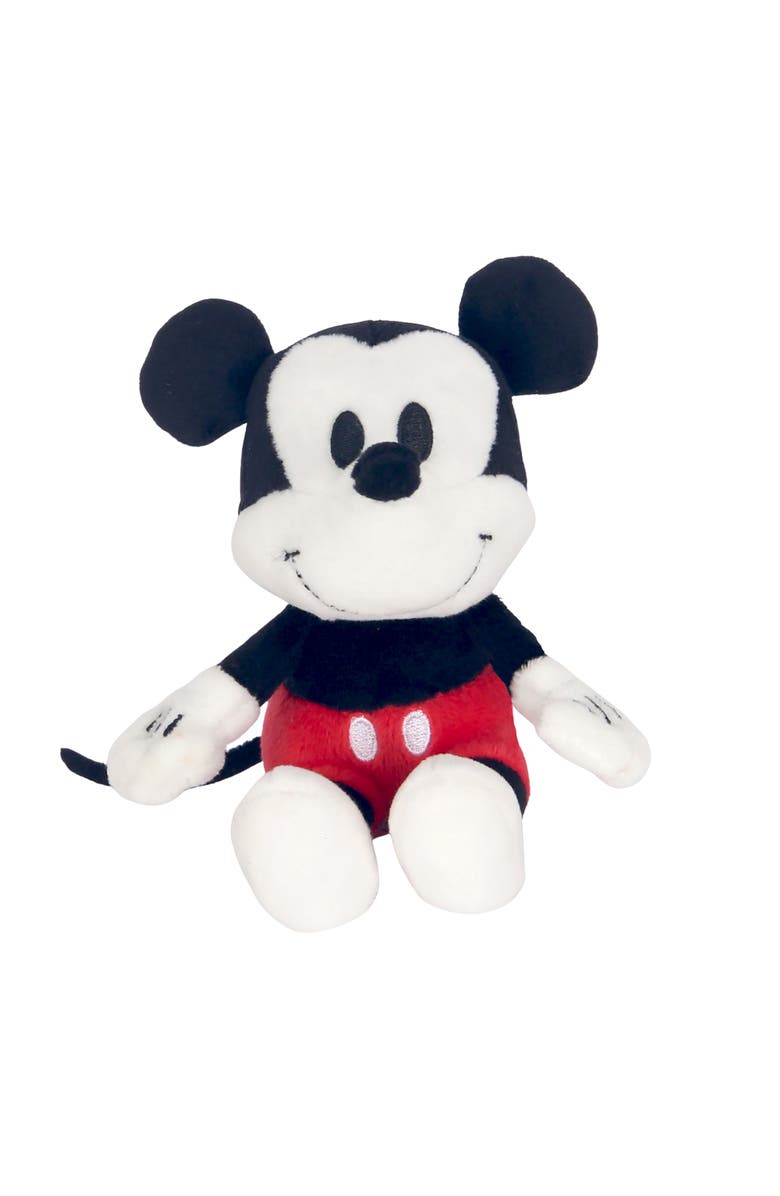 Lambs & Ivy Disney Baby Mickey Mouse Muslin Swaddle Blanket & Plush Gift Set, Alternate, color, White