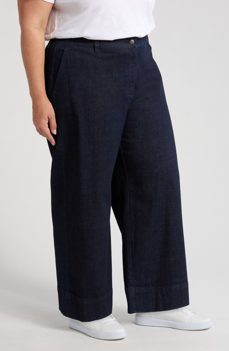 Eileen Fisher Ankle Wide Leg Jeans, Alternate, color, 