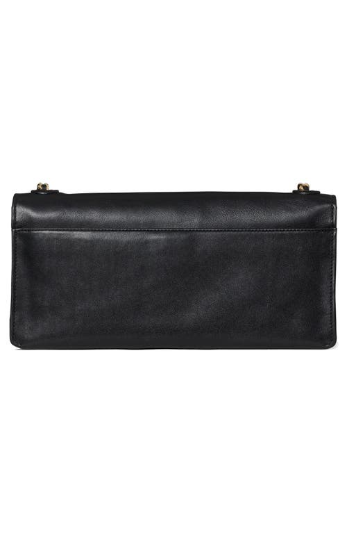Kate Spade New York Deco Fine Grain Leather Convertible Chain Shoulder Bag In Black