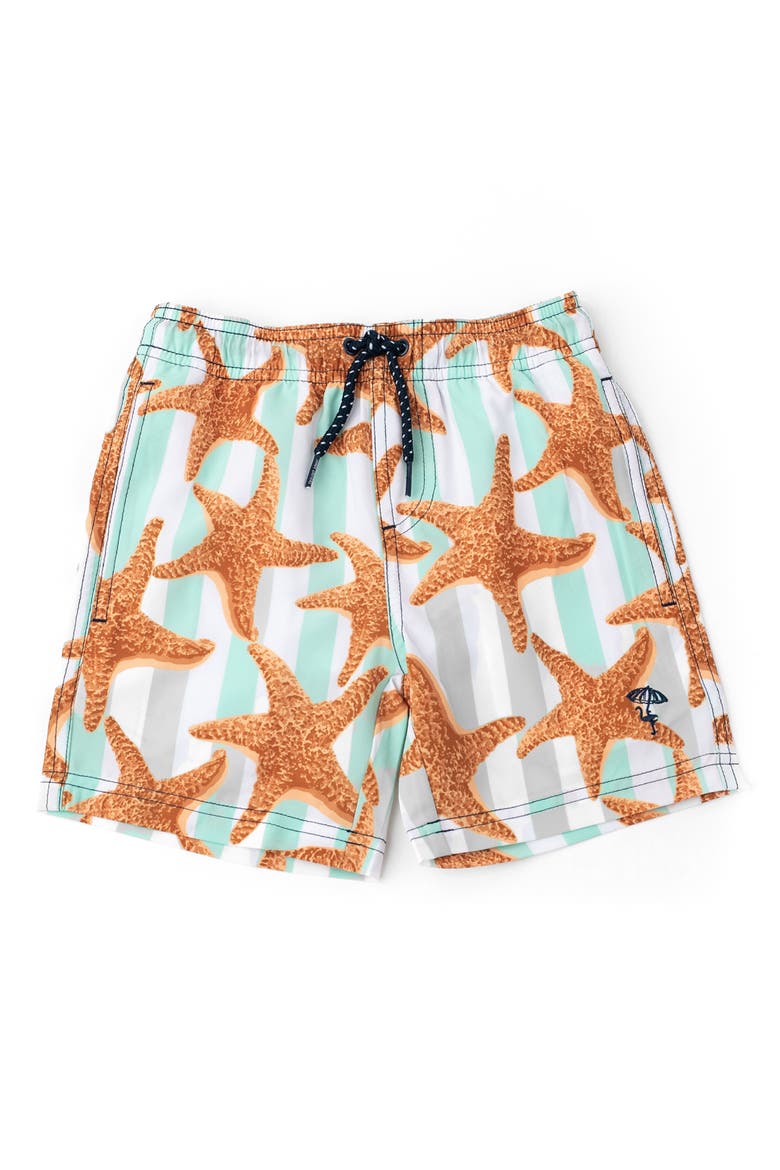 Kids' Starfish Swim Trunks, Main, color, MINT