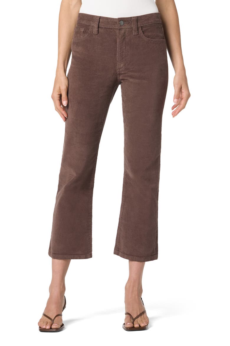High Waist Crop Bootcut Corduroy Pants, Main, color, ESPRESSO