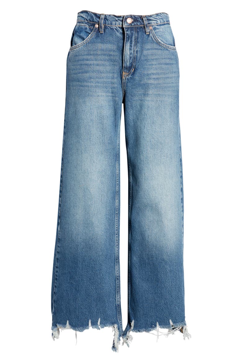 Straight Up Baggy Flare Jeans, Alternate, color, RIVERSIDE BLUE