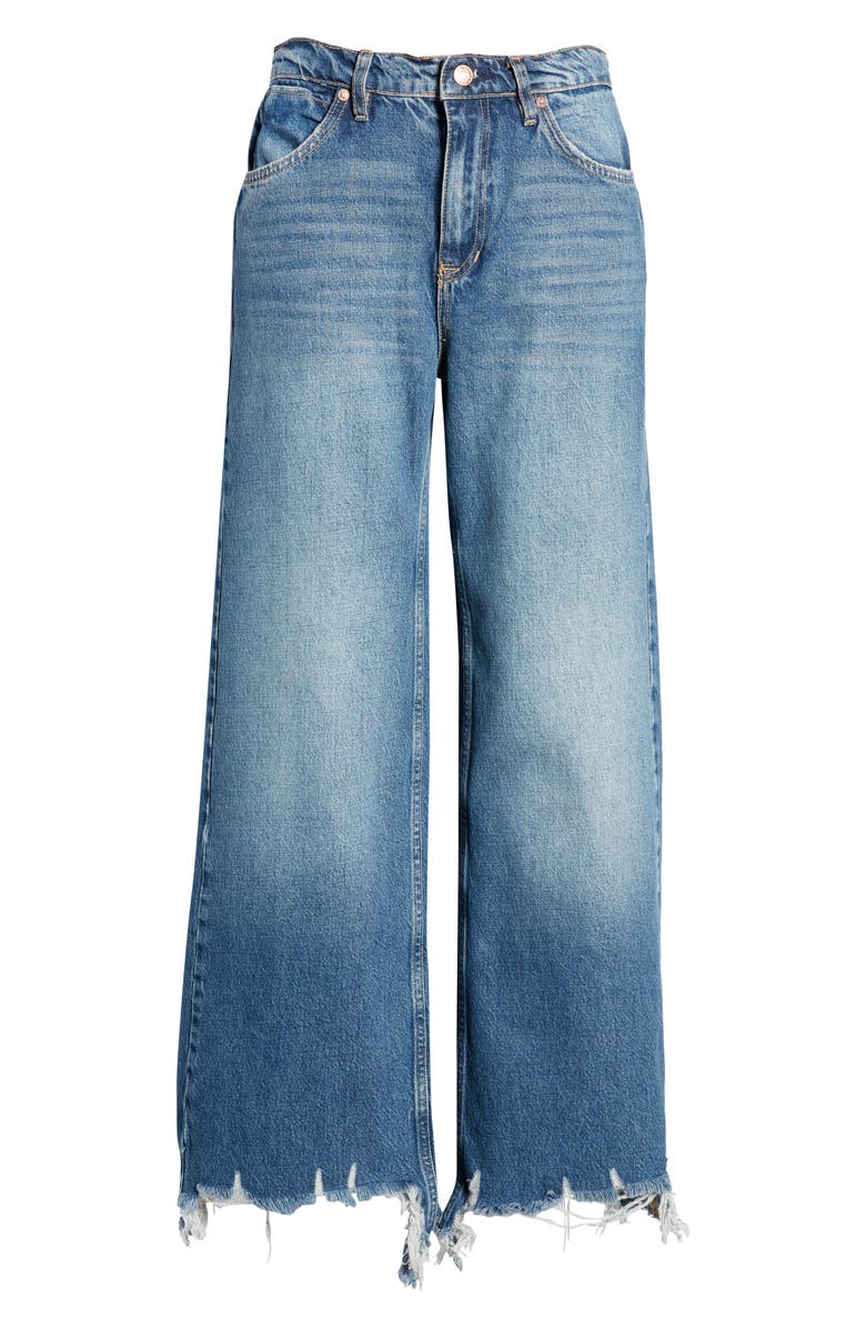 Free People Straight Up Baggy Flare Jeans, Alternate, color,