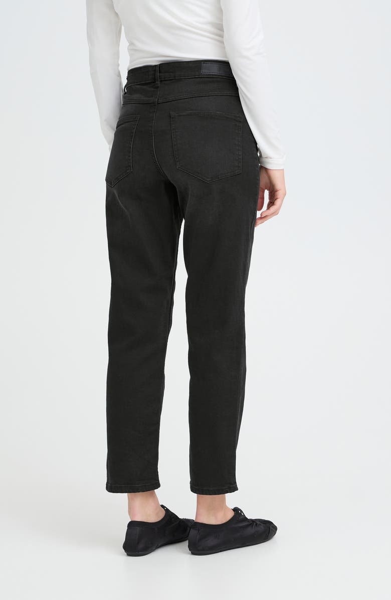 ICHI Ankle Straight Jeans, Alternate, color, Black