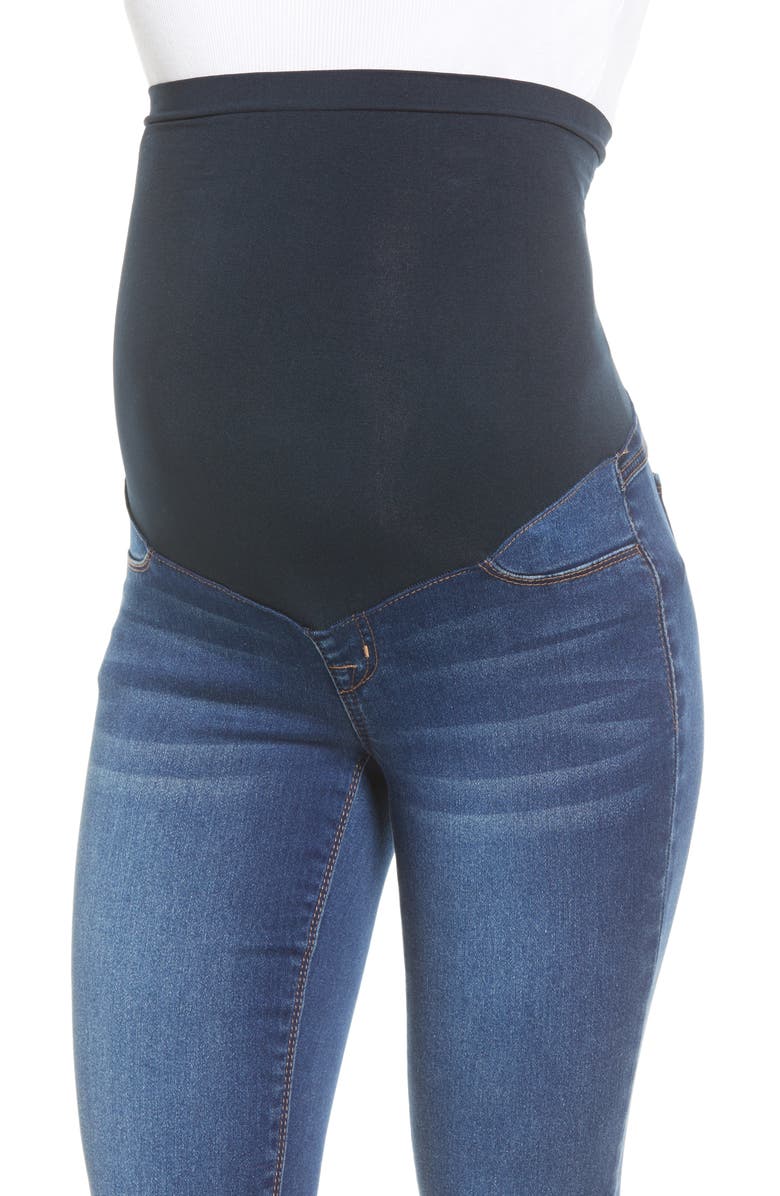 1822 Denim Butter Ankle Skinny Maternity Jeans, Alternate, color, 