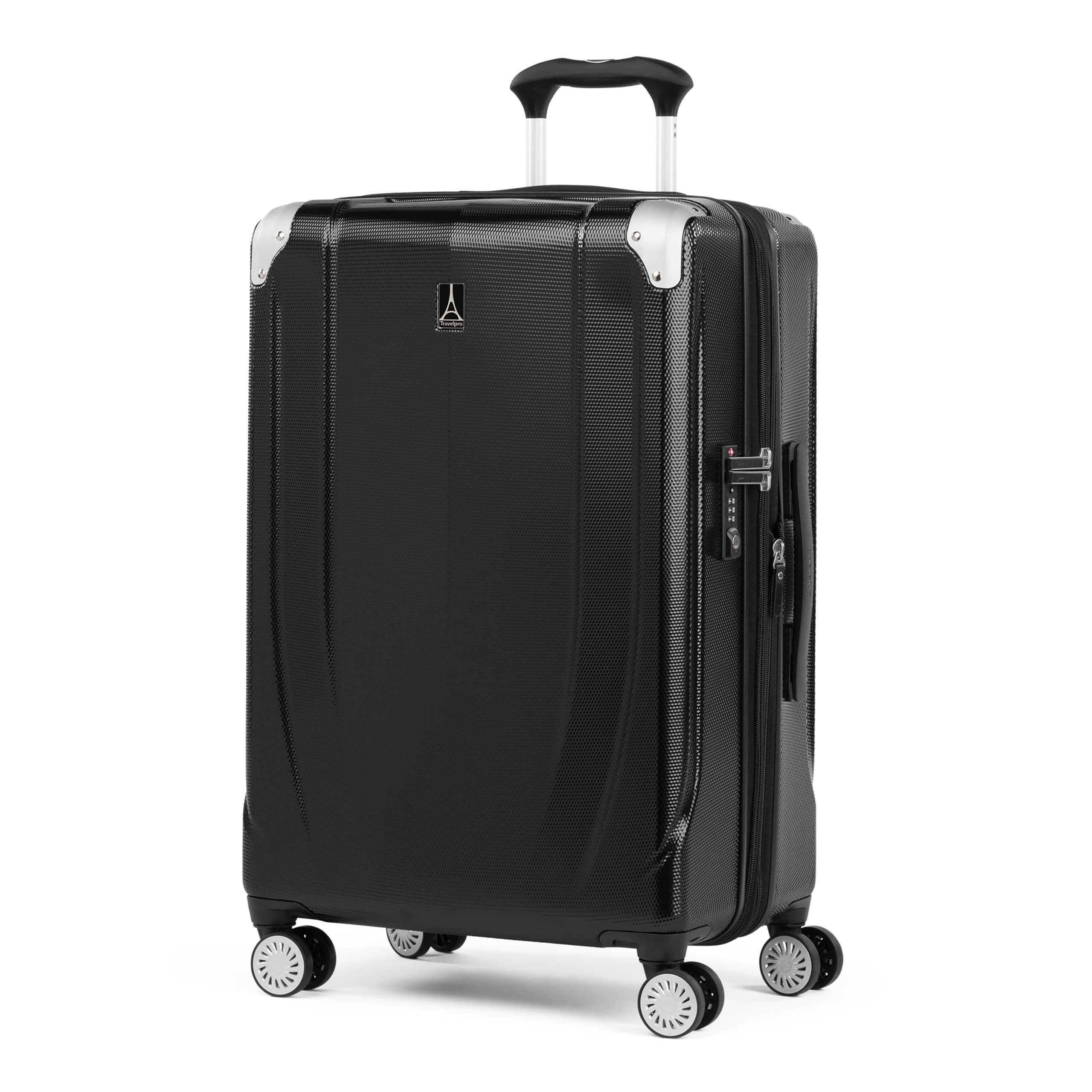 TRAVELPRO Pathways 3 Hardside Expandable 25" Medium Check in Spinner Luggage, Alternate, color, Black Knight