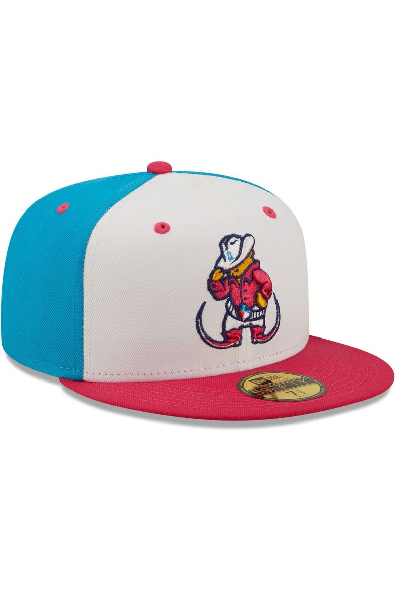 Men's New Era White/Coral Pointy Boots de Amarillo Copa De La Diversion 59FIFTY Fitted Hat, Alternate, color, White