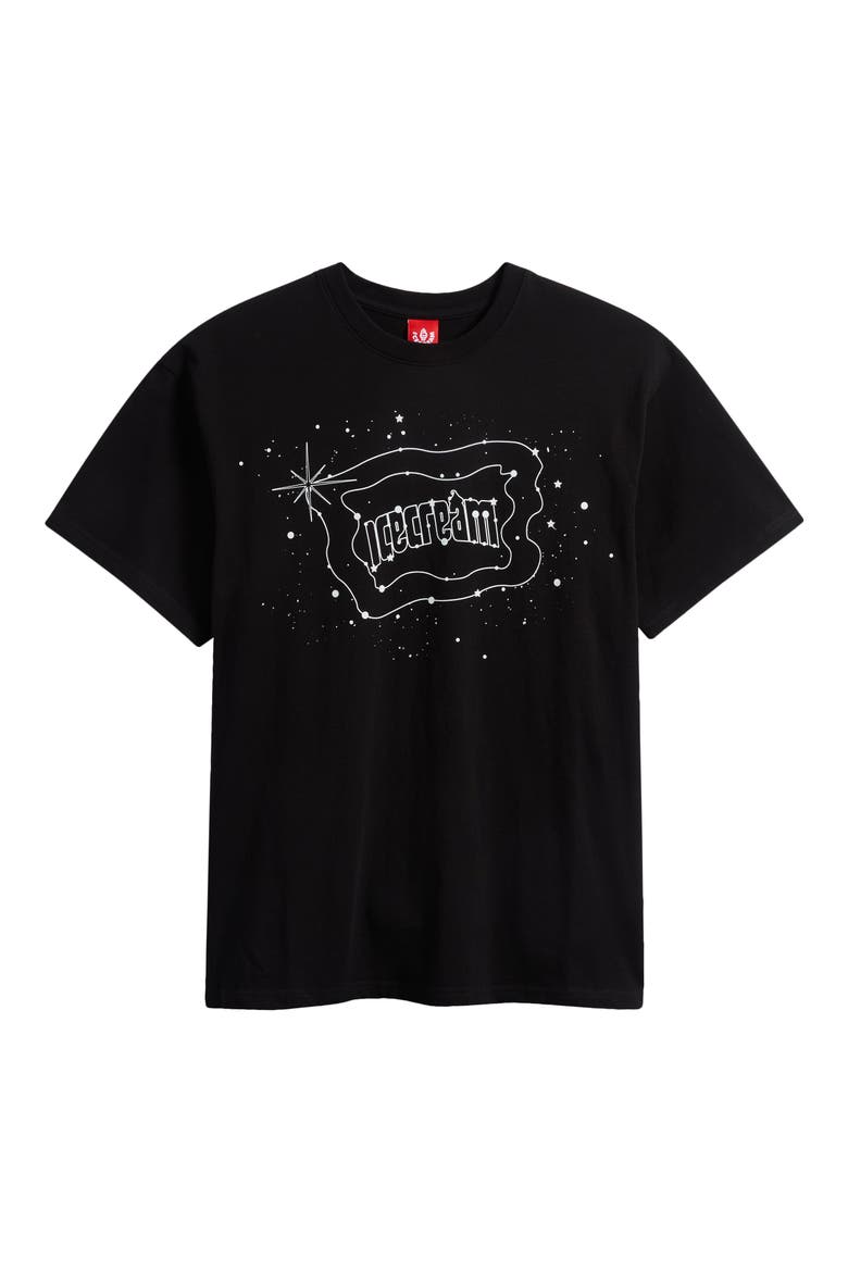 Star Gazing Cotton Graphic T-Shirt, Alternate, color, BLACK
