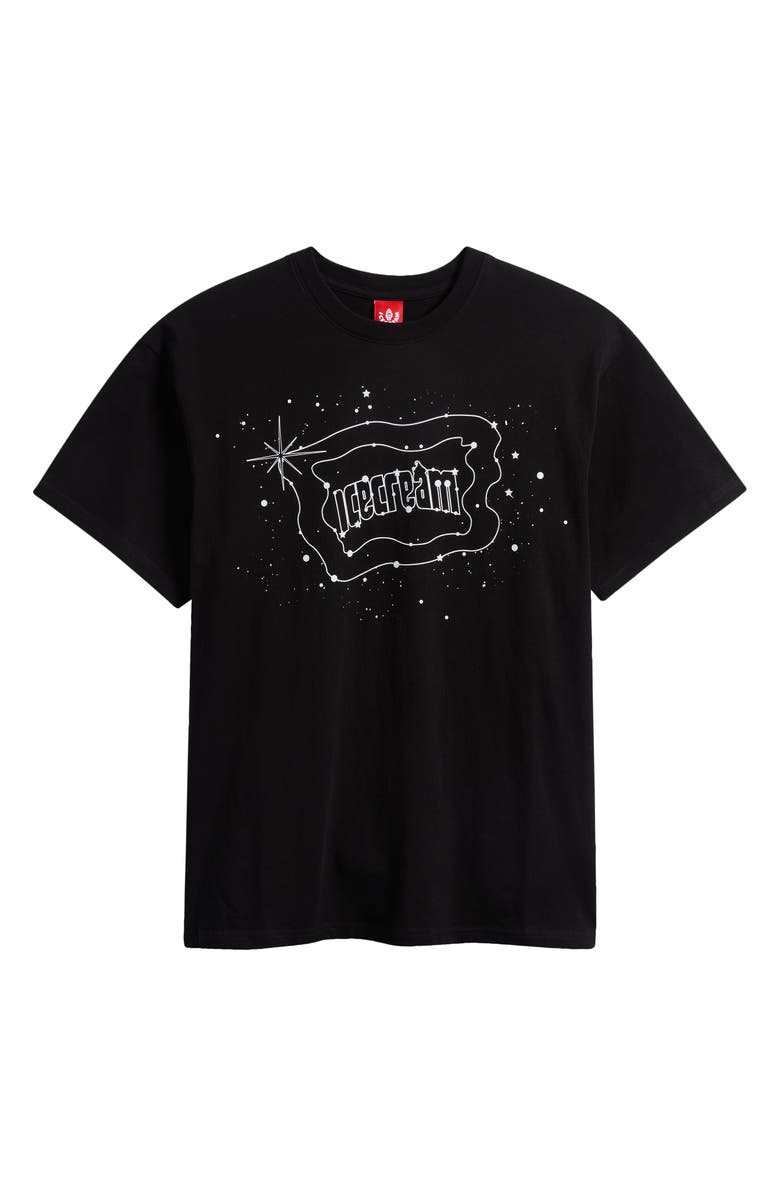 ICECREAM Star Gazing Cotton Graphic T-Shirt, Alternate, color, Black