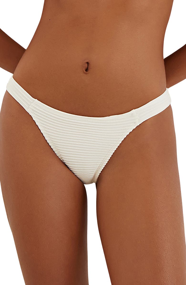 ViX Paula Hermanny Fany Textured Bikini Bottoms, Main, color, Off White