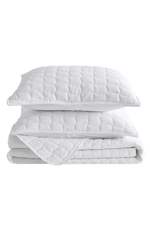 Wave Stitched Quilt Set