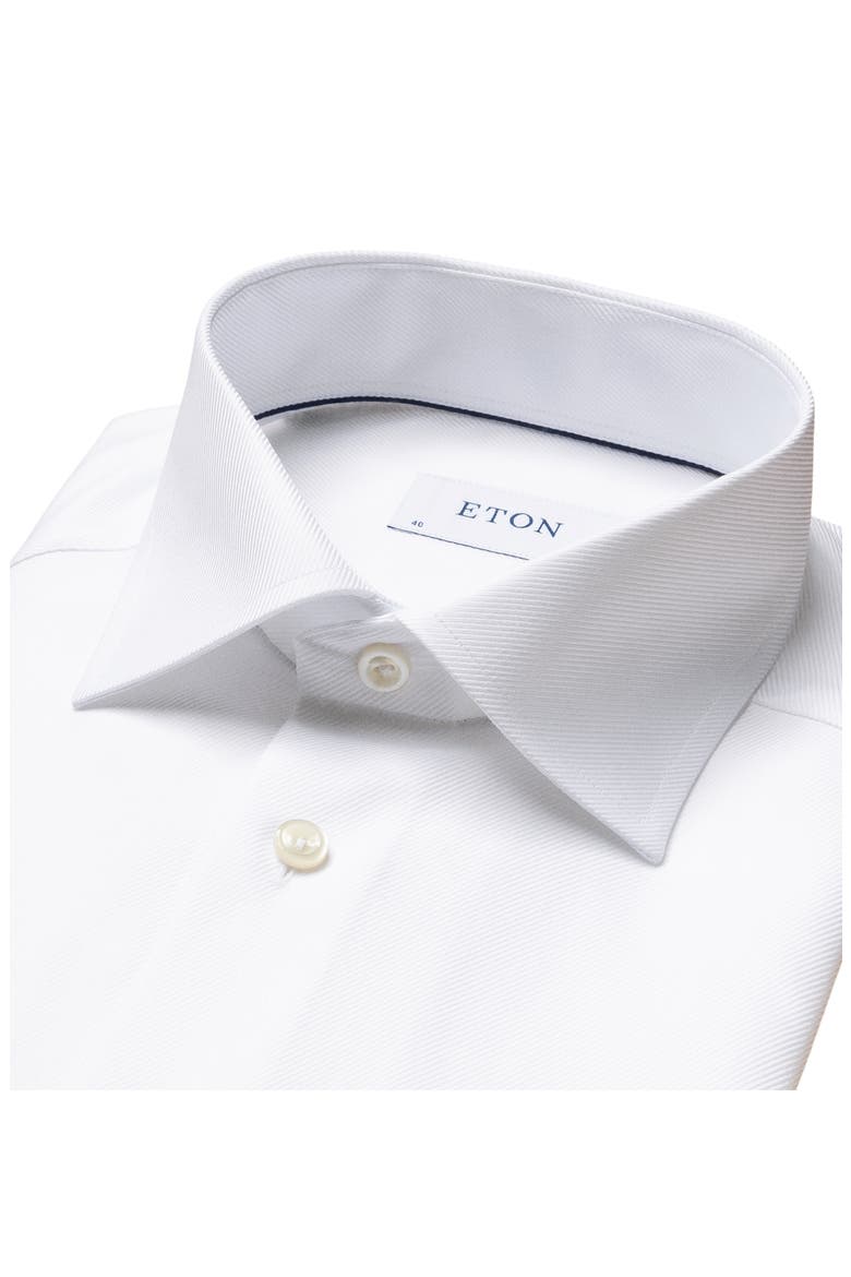 Contemporary Fit Diagonal Weave Shirt, Alternate, color, WHITE/WHITE