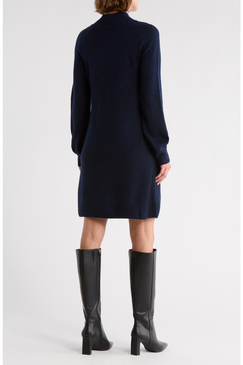 Mock Neck Long Sleeve Sweater Dress, Alternate, color, CLASSIC NAVY