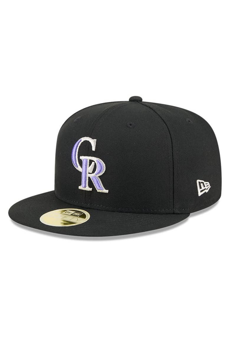 New Era Men's New Era Black Colorado Rockies Baseball Hall of Fame 59FIFTY Fitted Hat, Alternate, color, 