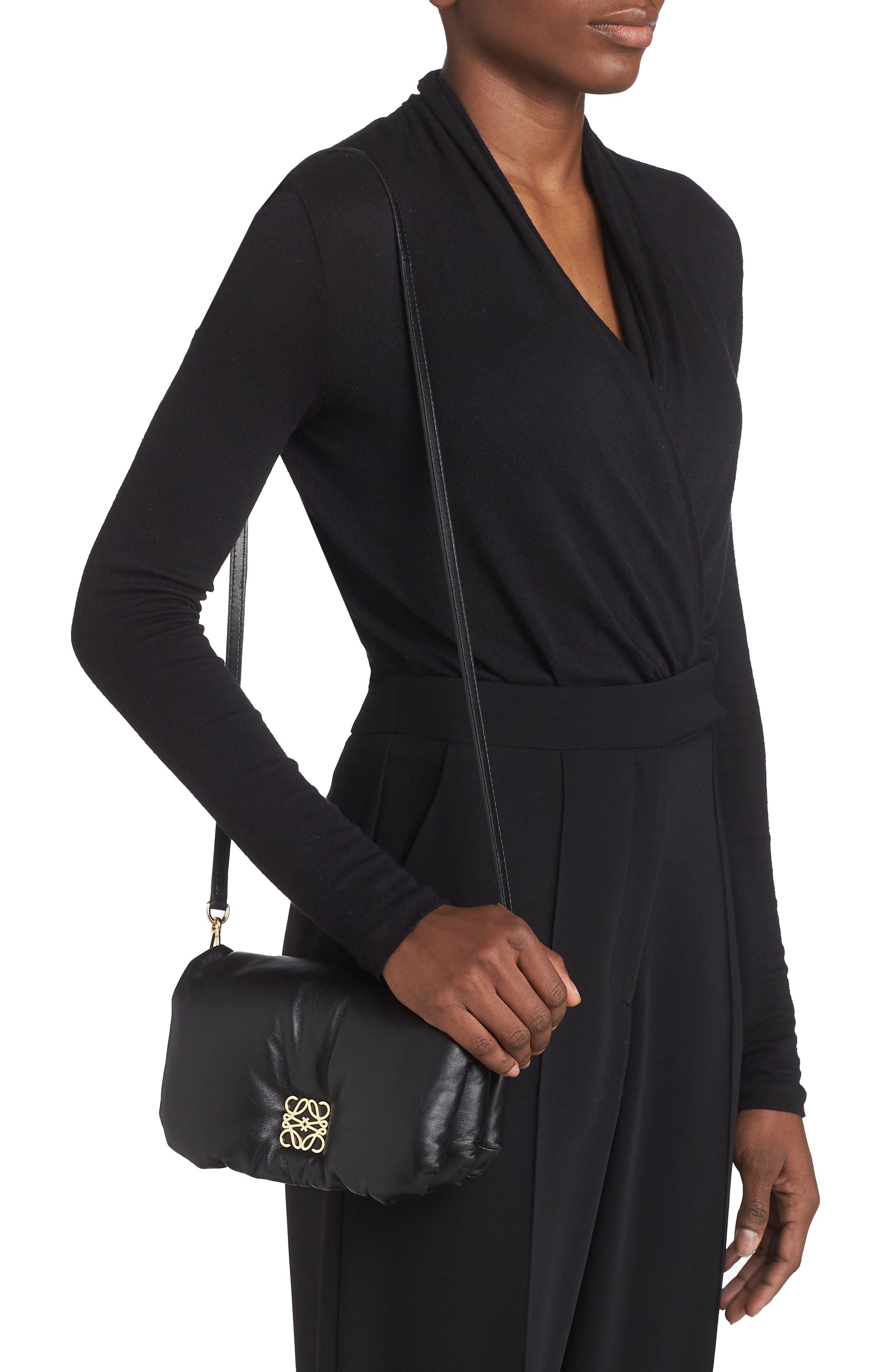 Loewe Mini Goya Lambskin Leather Puffer Bag, Alternate, color, 