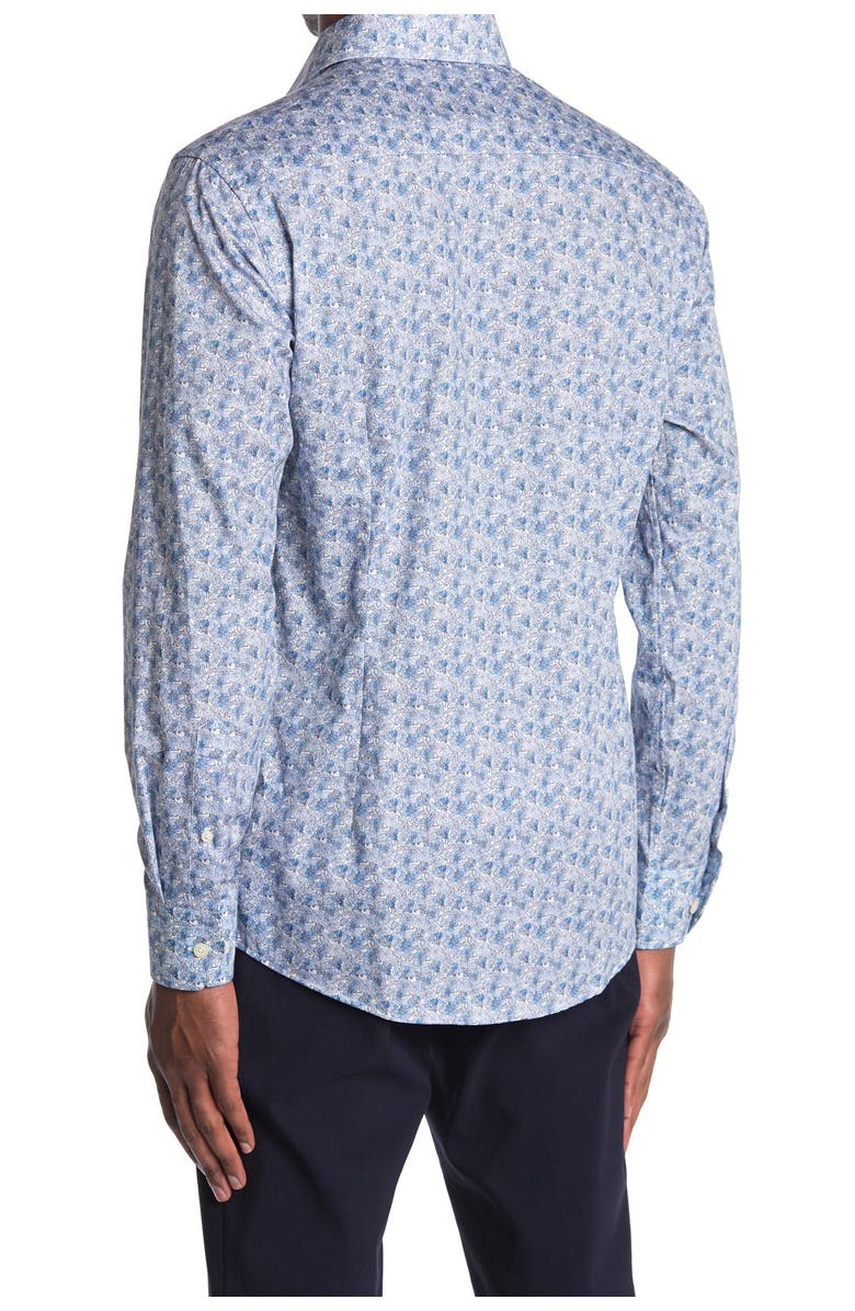Eton Floral Print Slim Fit Shirt, Alternate, color, 