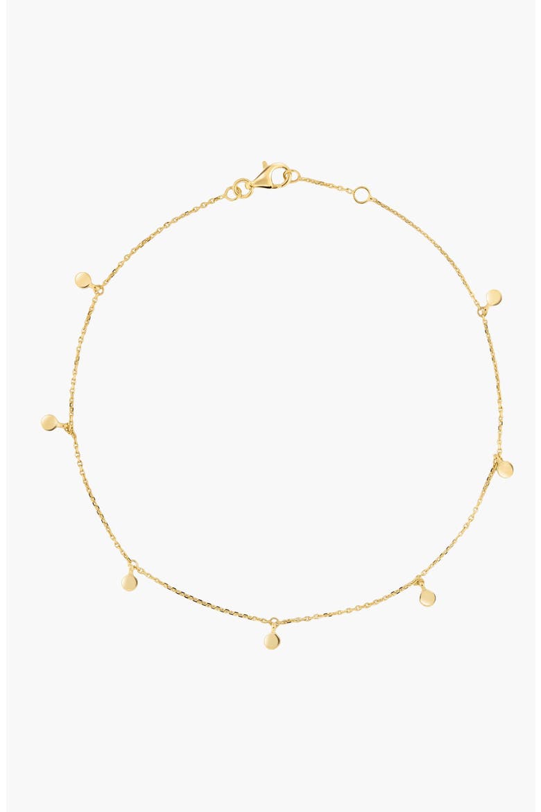 Dot Chain Anklet, Main, color, Yellow Gold