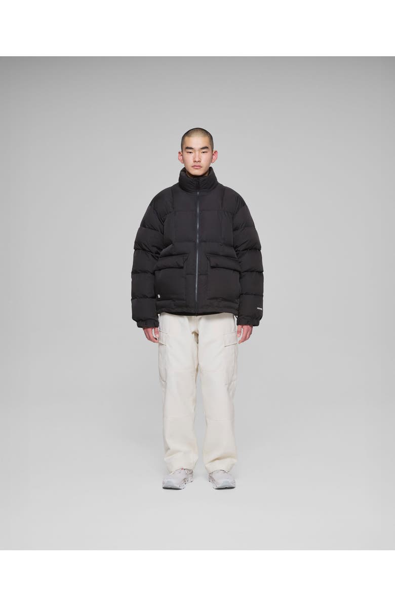 vowels Puffer Jacket, Alternate, color, Black