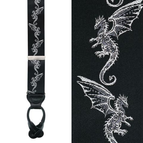 Guardian of Freedom  Dragon Silk Button End  Suspenders (Braces)