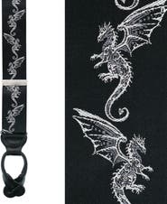 Trafalgar Guardian of Freedom Dragon Silk Button End Suspenders