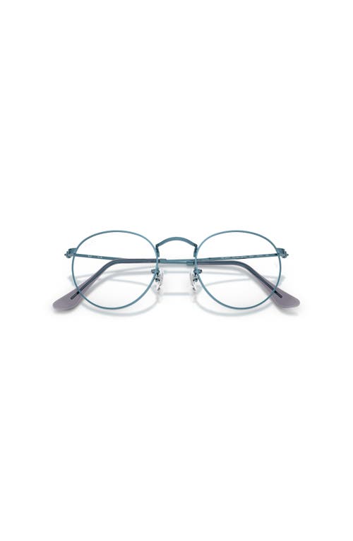 Ray Ban Ray-ban 50mm Round Optical Glasses In Blue