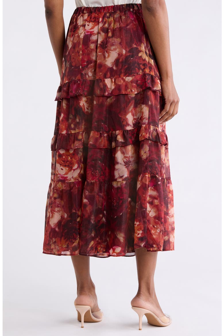 Ruffled Tiered Skirt, Alternate, color, WINE/ RST/ TPE