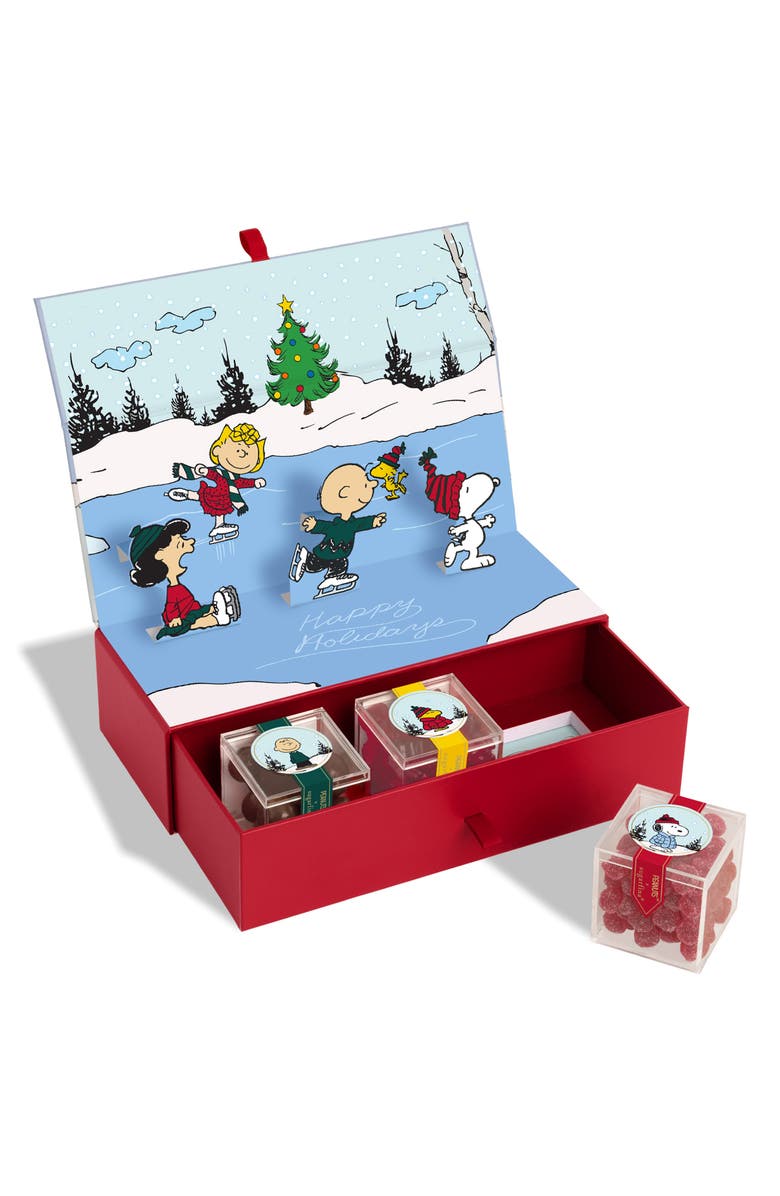 sugarfina x Peanuts Holiday 3-Piece Candy Pop-Up Bento Box, Alternate, color,