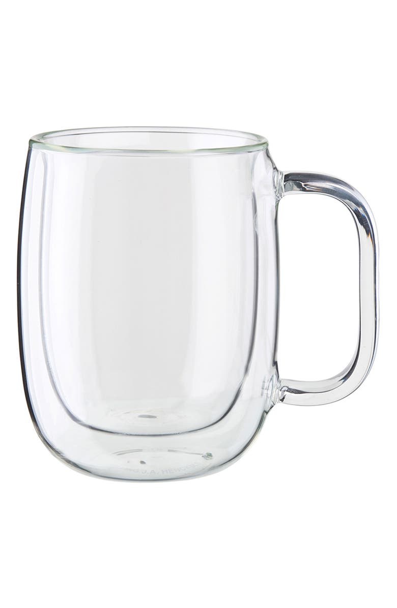 ZWILLING 8-Pack 12-Ounce Coffee Glass Mug, Main, color, Clear