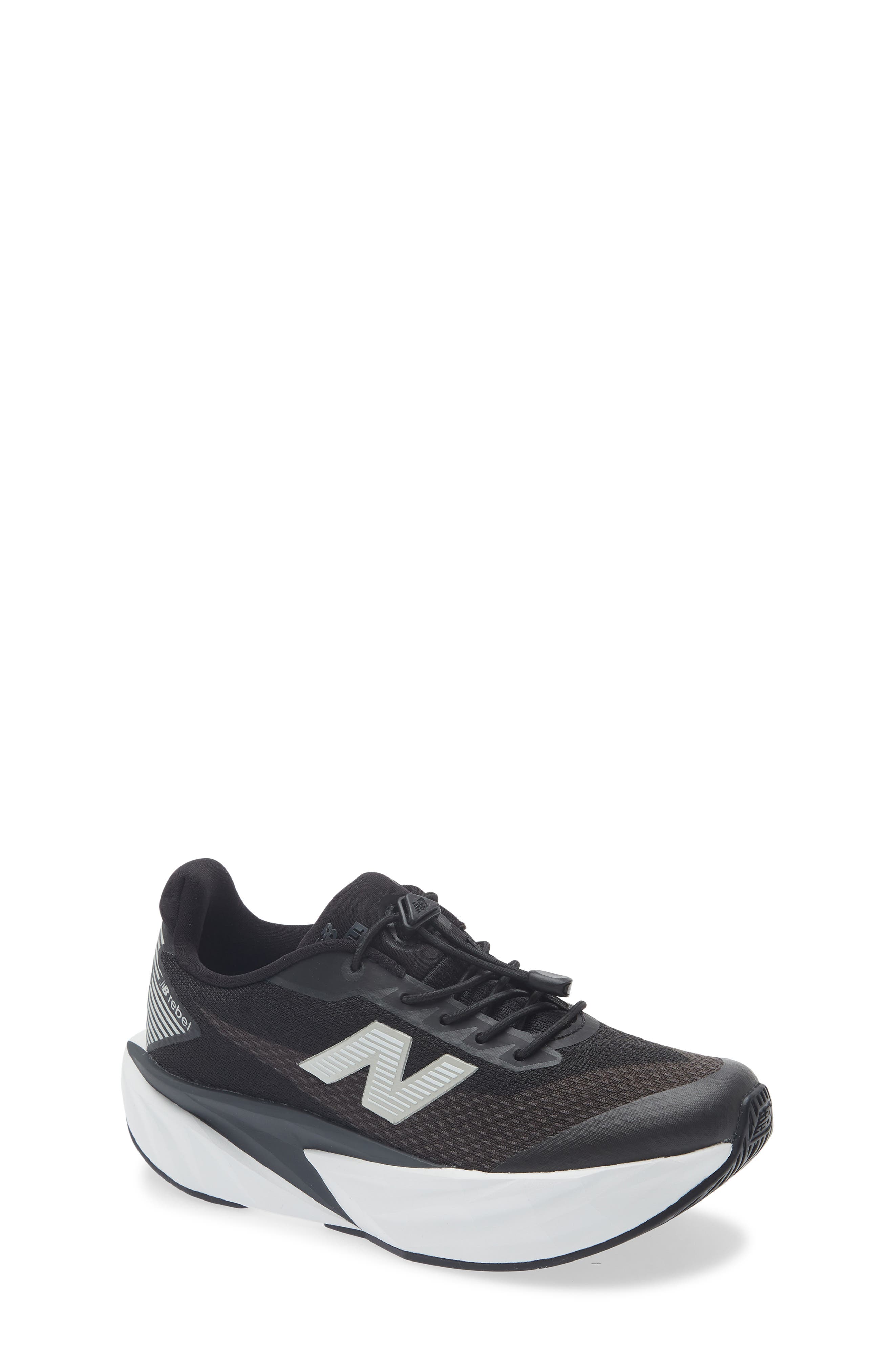 New Balance Kids' FuelCell Rebel Sneaker, Main, color, Black/ White