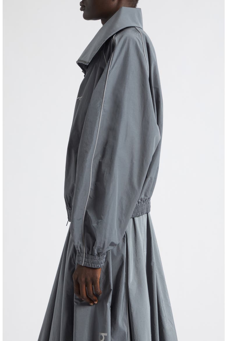 Techno Cotton & Nylon Jacket, Alternate, color, LEAD