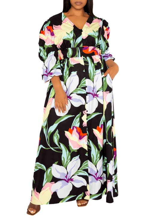Floral Maxi Dress (Plus)