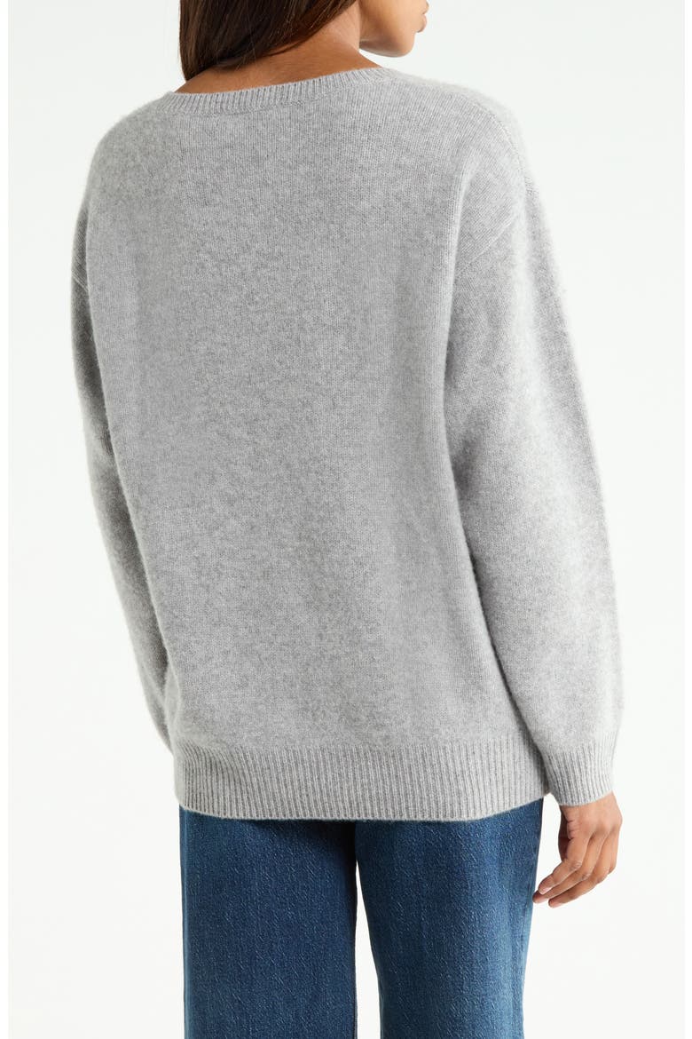 The Brushed Cashmere Sweater, Alternate, color, HEATHER GREY