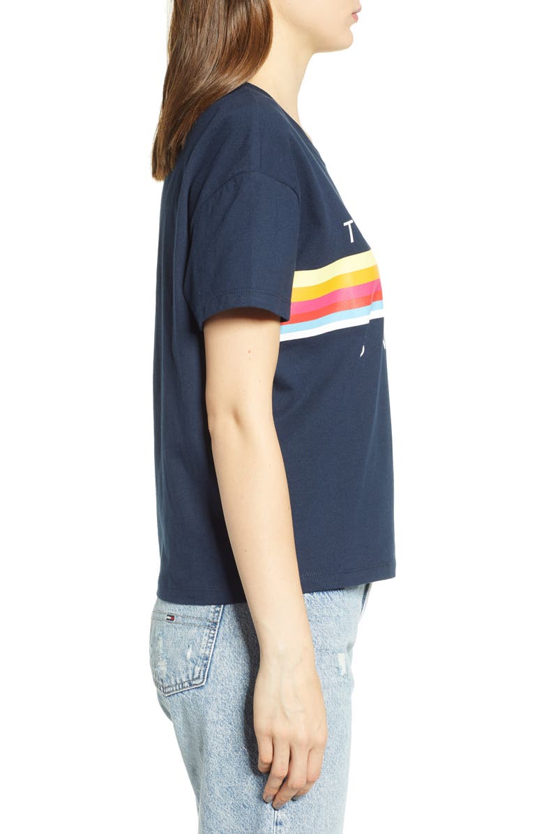 TOMMY JEANS Multicolor Logo Tee, Alternate, color, 
