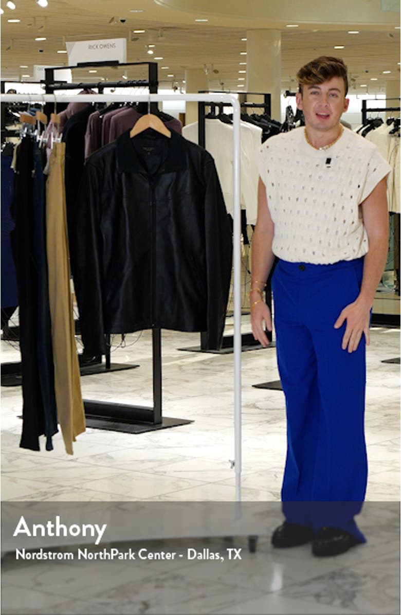 Grant Stand Collar Leather Jacket, sales video thumbnail