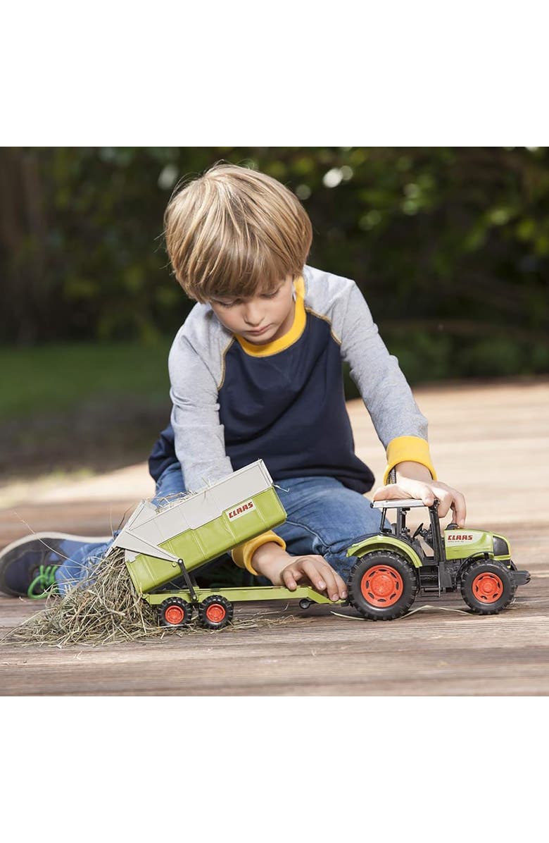 Dickie Toys HK Ltd Claas Toy Tractor With Trailer, Alternate, color, Multicolored