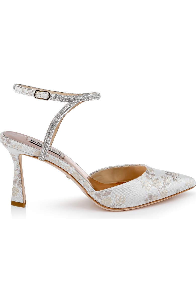 Badgley Mischka Bridal Badgley Mischka Collection Kamilah Ankle Strap Pump, Alternate, color, Ivory Jacquard