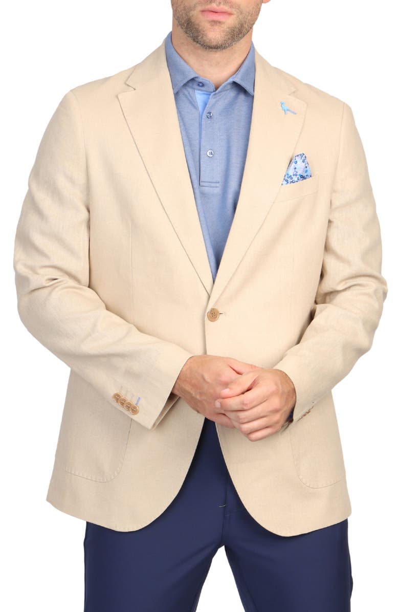 TailorByrd Linen-Blend Sport Coat, Alternate, color, Khaki