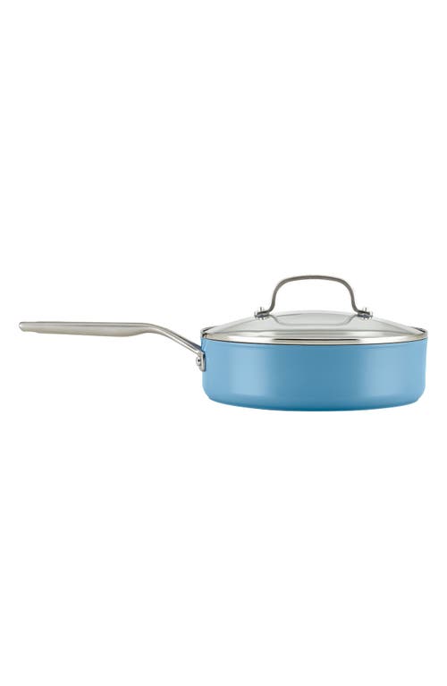 Kitchenaid Hard Anodized Ceramic Aluminum Nonstick 10-piece Cookware Set With Lids In Blue