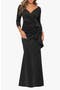 Xscape Ruched Scuba Ruffle Gown