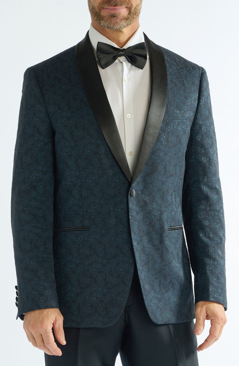 SAVILE ROW CO Floral Jacquard Evening Jacket, Main, color,