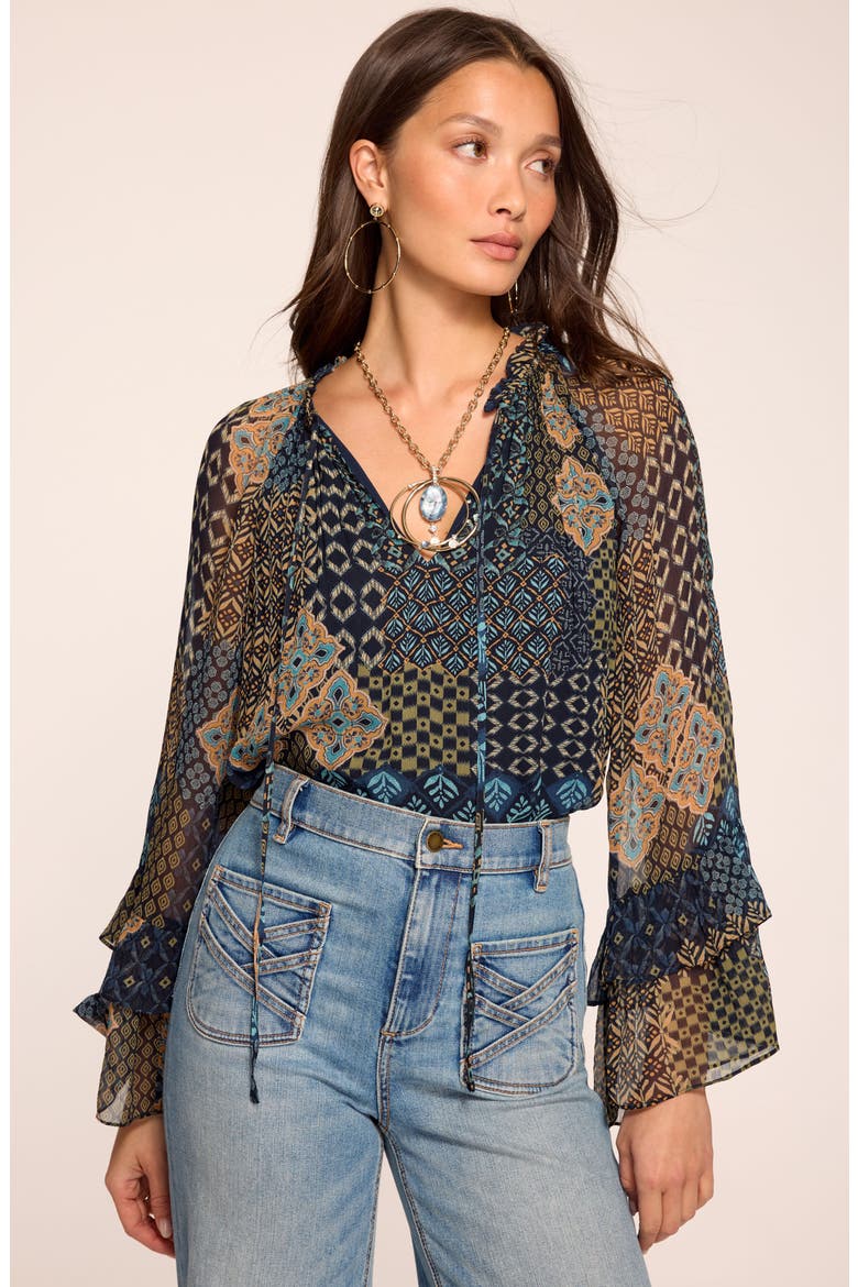 Anya Top, Alternate, color, NAVY MULTI