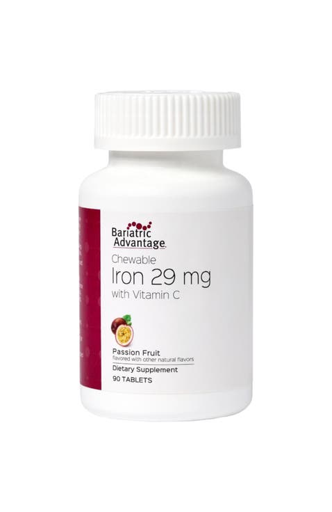 Chewable Iron 29 mg Supplement with Vitamin C Support 90 Count