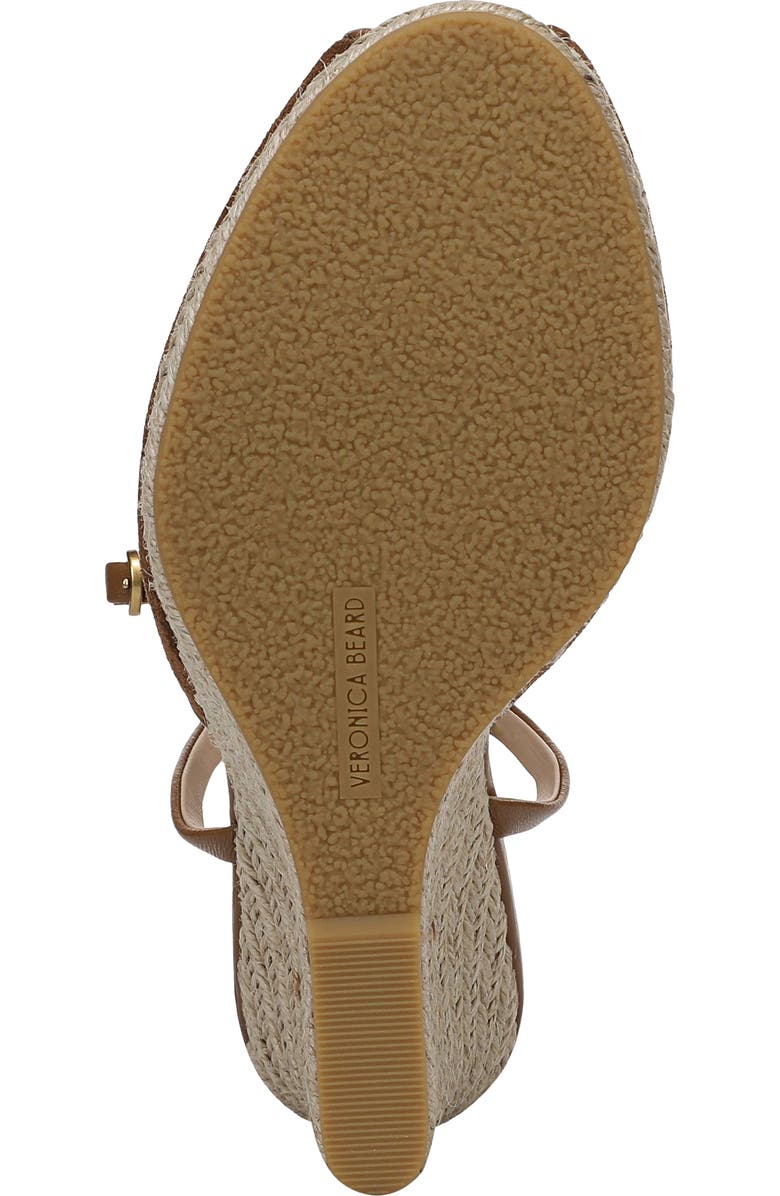 Veronica Beard Pasina Ankle Strap Wedge Sandal, Alternate, color, Chestnut