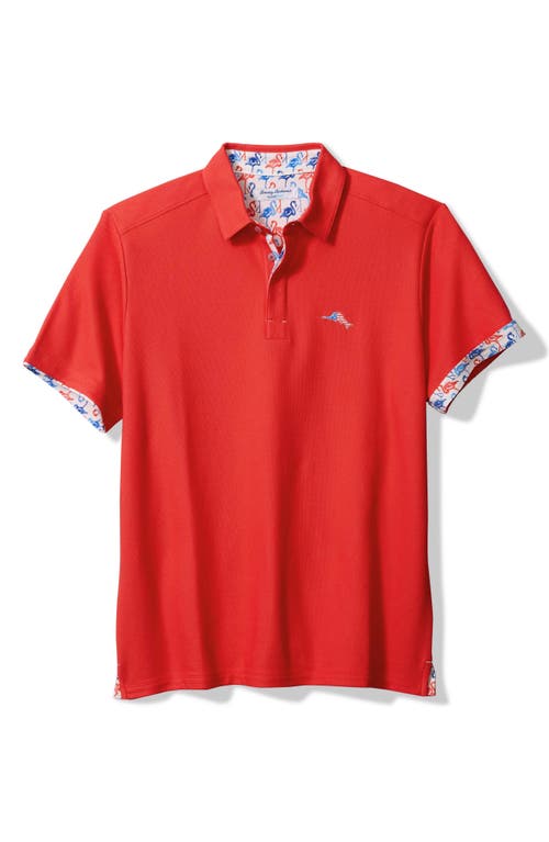 Tommy Bahama Flamingo Mingle Islandzone® Piqué Performance Polo